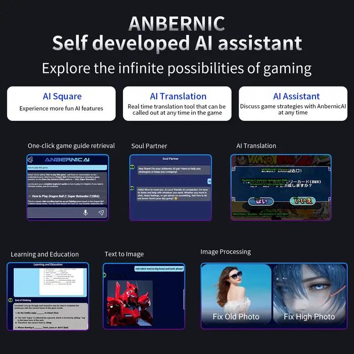 ANBERNIC RG 477M Console de jeu portable rétro 4.7 "LTPS écran dans le cellule dimension 8300 lecteu