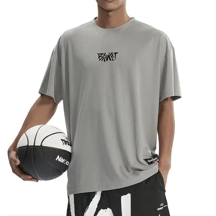 T-shirt à Manches Courtes et Col Rond pour Homme, Vêtement de dehors, Surdimensionné, Résistant, Res