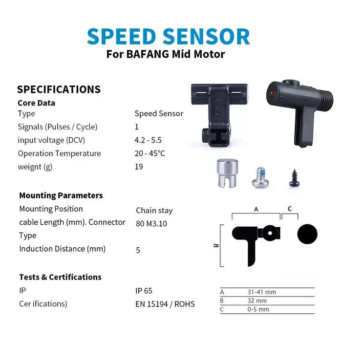 Capteur de vitesse Bafang BBS01B BBS02B BBSHD moteur EBike compteur de vitesse Bafang pour moteur à