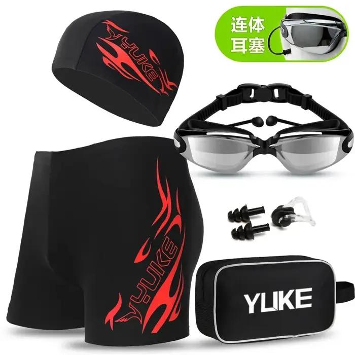 YUKE maillots de bain hommes maillots de bain avec lunettes de natation bouchon bouchons d'oreille p