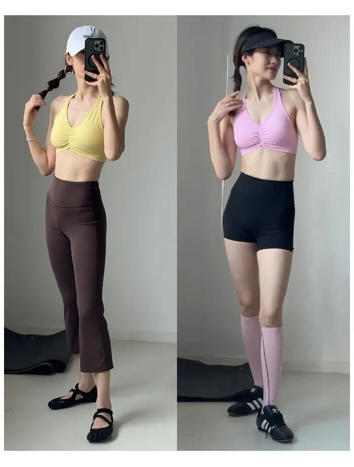 Soutien-gorge de sport réglable à dos en T pour yoga à fort impact, col licou, dos nu, séchage rapid