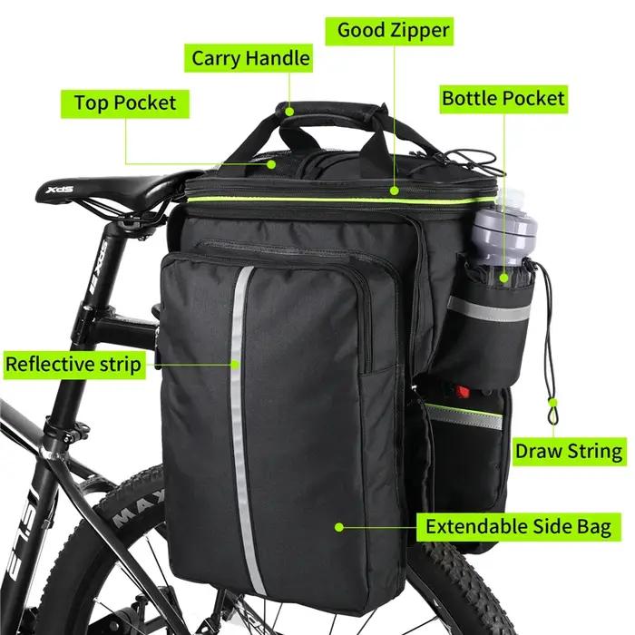 WEST BIKING – sac de coffre de vélo étanche 3 en 1, sac de vélo de route vtt, porte-bagages de voyag