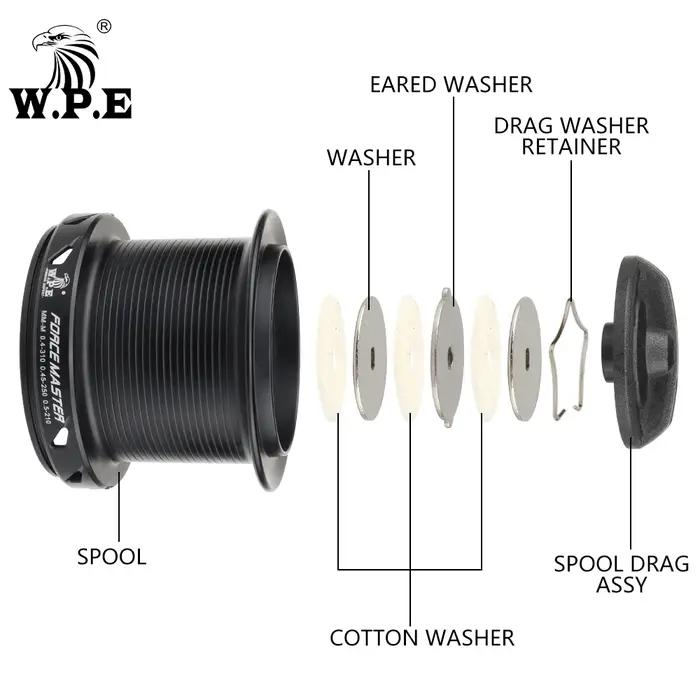 W.P.E-Moulinet de pêche à la carpe FM9000, 9 + 1 roulements à billes, rapport d'engrenage 4.4:1, bob