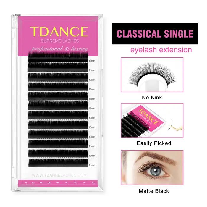 TDANCE Faux vison cils individuels maquiagem cilios pour professionnels extension de cils de vison d
