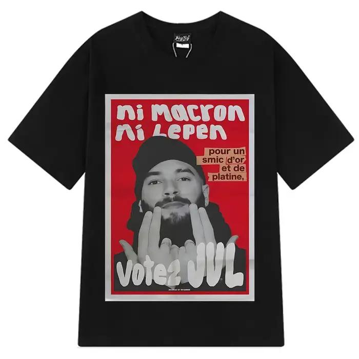 Rappeur français Vote JUL mode graphique T-shirts hommes femmes Hip-hop T-shirt à manches courtes dé