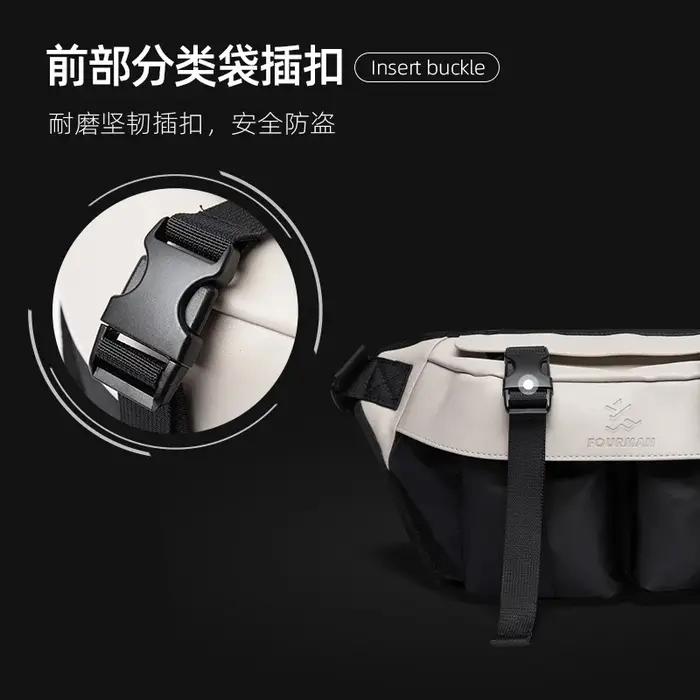 Sac à Bandoulière Décontracté pour Homme, Sacoche Japonaise, Solide, Épissage, Grand Espace, iPad 9.