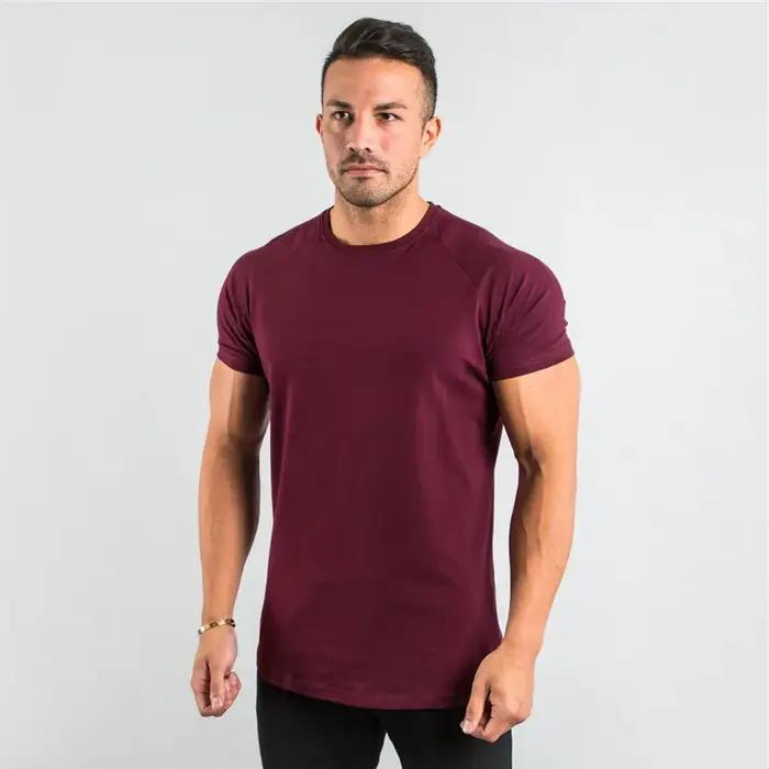 Fitness T-Shirt hommes musculation à manches courtes Sport course T-shirt hommes vêtements de Sport