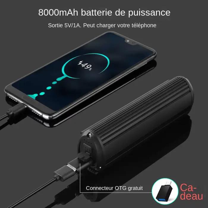 Lampe avant vélo NEWBOLER 6000 lumen batterie 8000 mAh étanche pour cyclisme nocturne sécurité et visibilité
