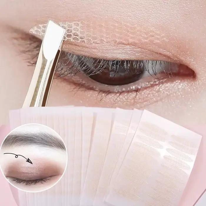 Bande adhésive double pli furtive pour paupières, 480 pièces, autocollant en Fiber de dentelle, rayu