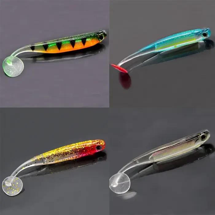 2 pièces/lot 7 cm/9 cm 2g/5g Wobbler leurre de pêche arc-en-ciel Shiner appât T queue bionique soupl