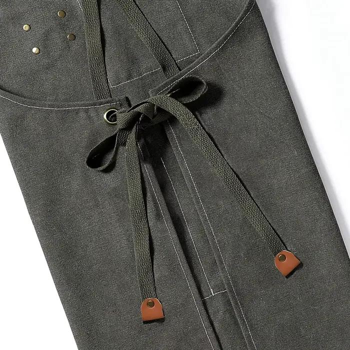 Tabliers de cuisine en toile pour femmes et hommes, nouvelle mode, tablier de travail de Chef pour g