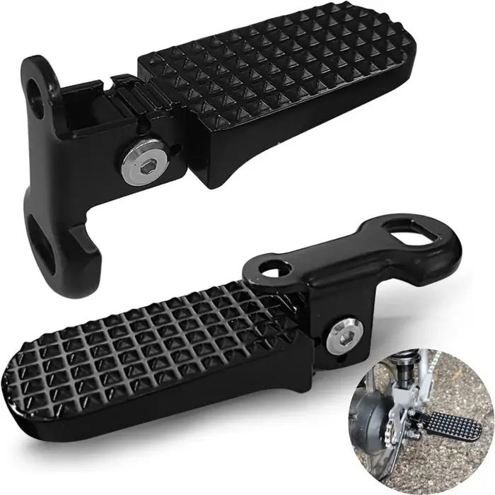 Pédale Arrière Pliable pour Vélo Électrique Motif Antidérapant en Alliage d'Aluminium Prise En Pied Sûre Facile À Ranger Pour Tous Les Cyclistes Occasions Spéciales