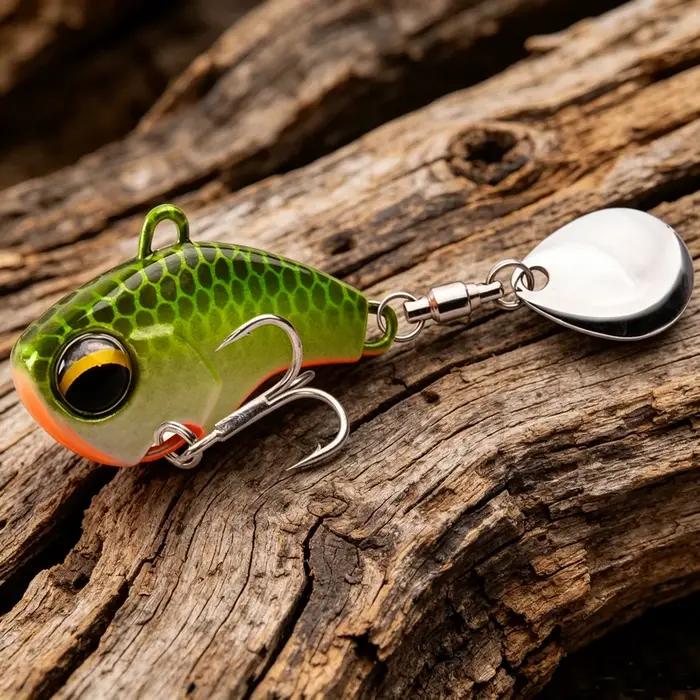 Appât dur rotatif métallique vibrant leurre pour attraper poissons matériel pour pêcher truites avec cuillère spinner pour pêcheurs débutants et expérimentés sorties lac rivière étang
