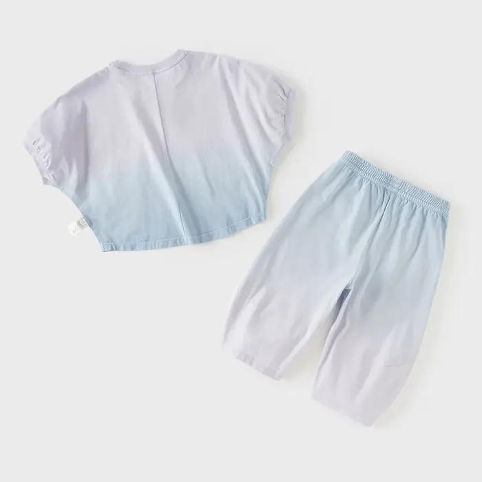 Ensemble pantalon d'été pour filles Dave Bella, survêtement tricoté dégradé pour enfants, vêtements