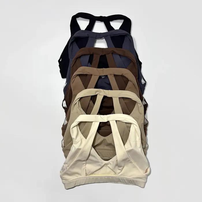 Nouveau soutien-gorge de sport dos nu pour femme, antichoc, pour la gym et la course, avec dos éléga
