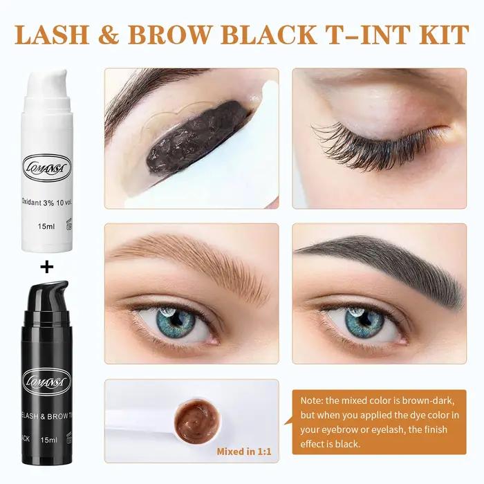 Lomansa 4 en 1 Kit de levage et de teinte de cils Kit de stratification de sourcils de levage de cil