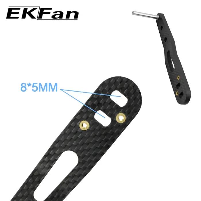 Ekfan-Poignée en carbone ultramince pour moulinet Dawa Baitcast, 138mm de long, 5.5mm, 8mm x 5mm