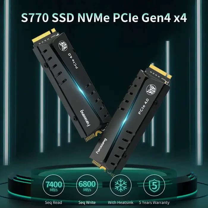 Fanxiang S660/S770/S880 SSD NVMe M2 PCIe4.0x4 1TB 2TB 4TB Disque SSD interne pour PlayStation5/PS5 O