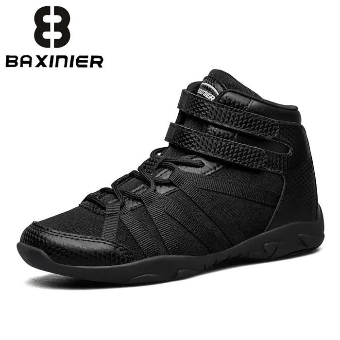 BAXINIER Chaussures de cheerleading montantes noires pour filles, légères, respirantes, pour la comp