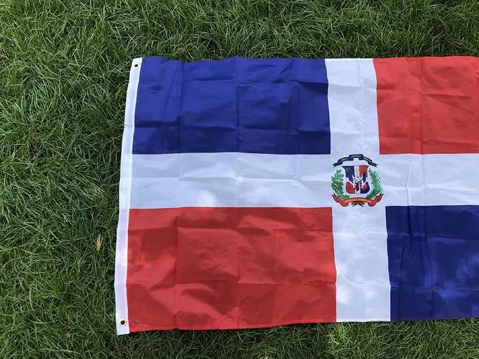 SKY DRAPEAU livraison gratuite 90X150CM suspendu Polyester république dominicaine bannière nationale