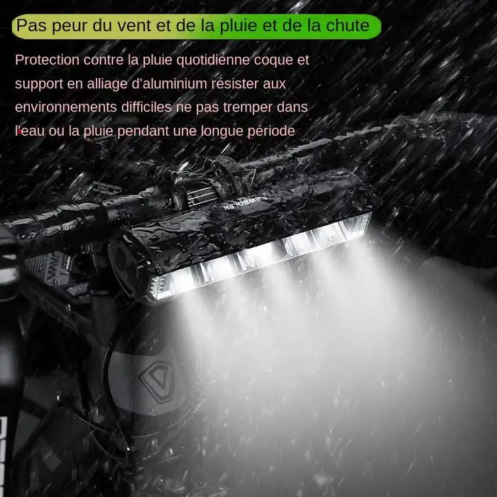 Lampe avant vélo NEWBOLER 6000 lumen batterie 8000 mAh étanche pour cyclisme nocturne sécurité et visibilité