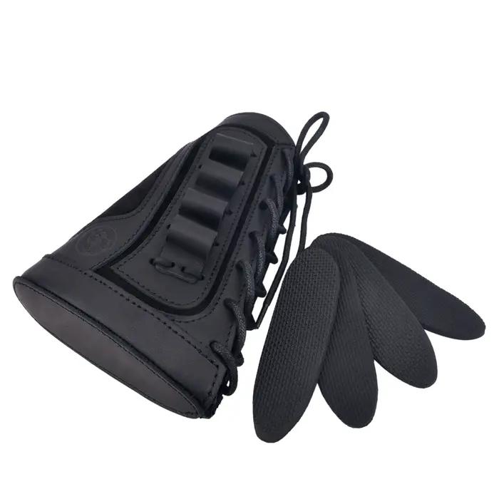 Coussin de repose-joue en cuir pour fusil de chasse, calibre 12, pour chasseur gauche ou chasseur dr