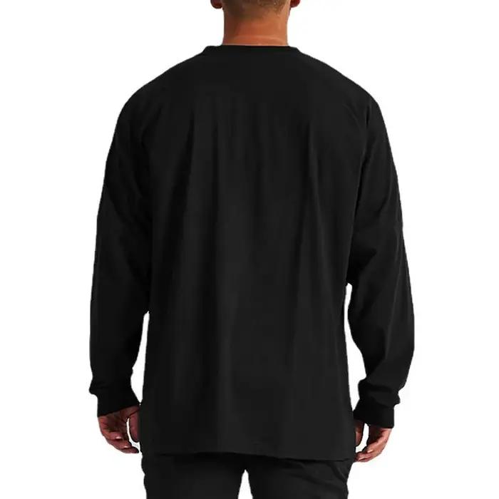 T-shirts à manches longues pour hommes, surdimensionnés, pour course à pied, musculation, vêtements