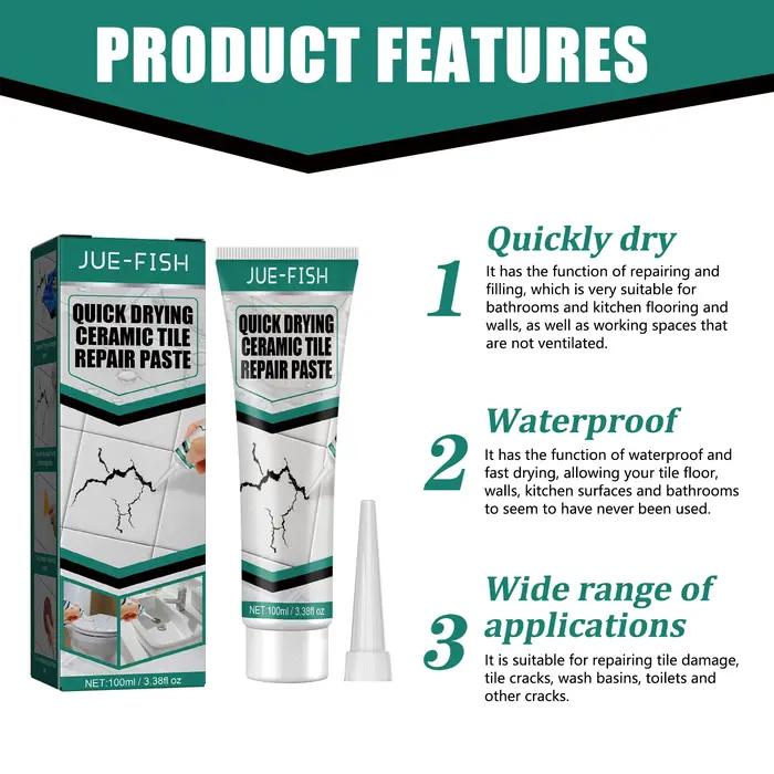 Jue-Fish Quick Drying Non-Toxic Strong Sticky Tiles Cracks Adhesive Glue Multipurpose Waterproof Cer