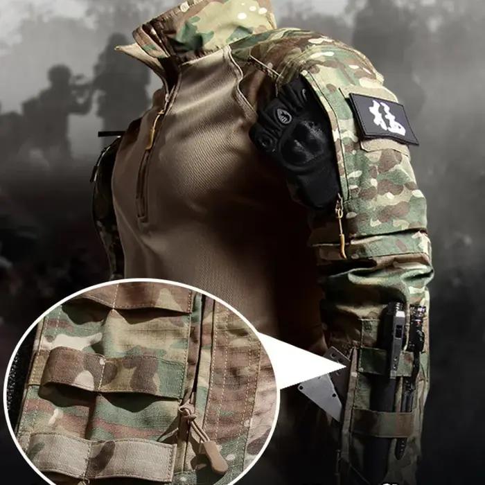 Costume de travail pour hommes vêtements dextérieur tshirt pantalon manches longues durables pour chasse camping activités en plein air