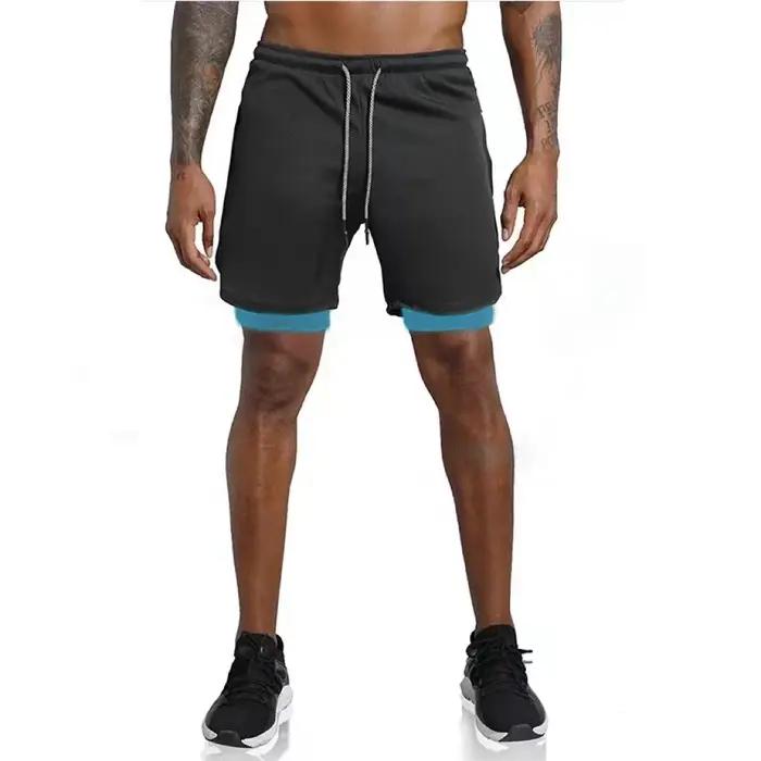 Short de sport homme 2 en 1 double pont - Fitness, running, gym - Vêtement d'entraînement été