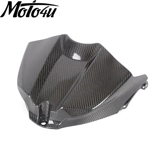Couvercle avant de réservoir d'essence en Fiber de carbone véritable, boîte à Air, protection du car
