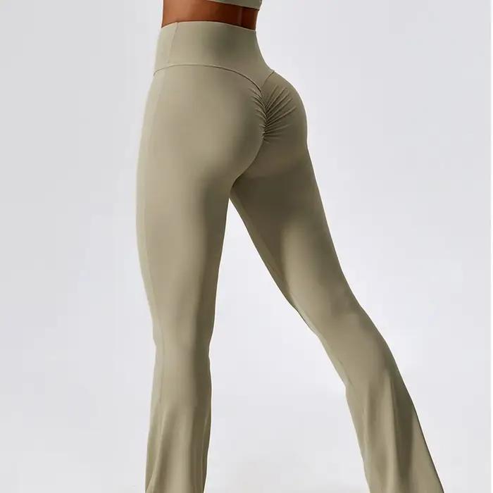 Pantalon large femme leggings yoga - Taille haute et évasé décontracté