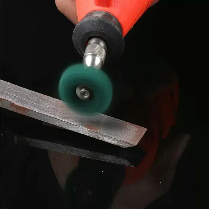 Mini perceuse brosse Abrasive en Nylon, roue de polissage, tête de ponçage, tige de 3mm, grain 180 à