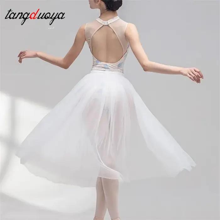 Jupe de danse longue en tulle blanc à 4 couches pour adultes, jupe bouffante pour ballet, mariage, f