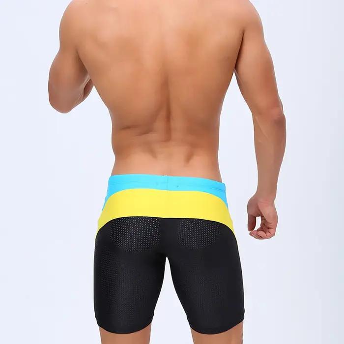 Boxer court de bain pour hommes, Sexy, en maille, pour gymnastique, course à pied, Sport, pantalons