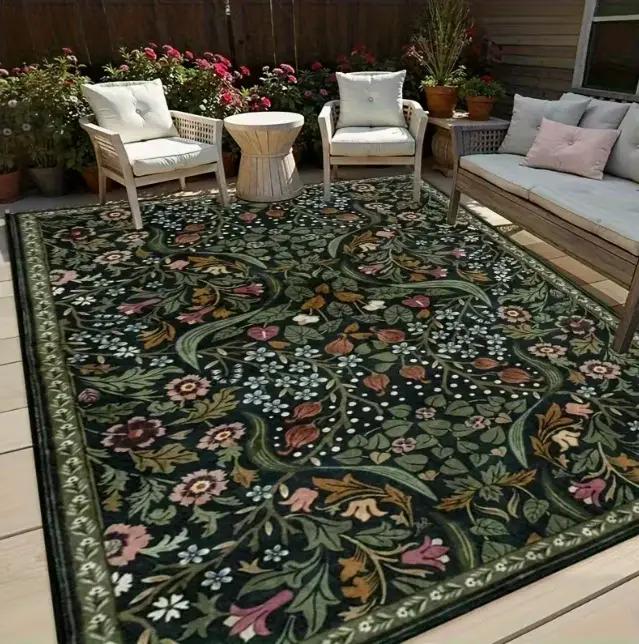 Tapis de camping bohème vintage pour terrasse