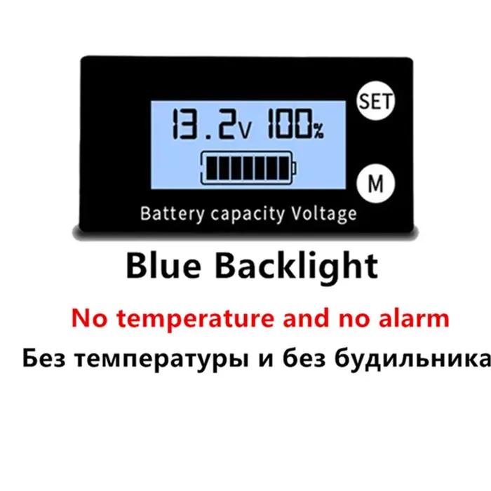 Indicateur de capacité de batterie DC 8V-100V plomb acide Lithium LiFePO4 voiture moto voltmètre jau