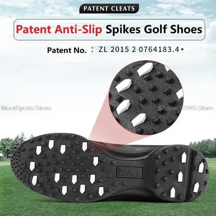 Chaussures de golf Pgm imperméables pour hommes - Baskets antidérapantes avec lacets rotatifs