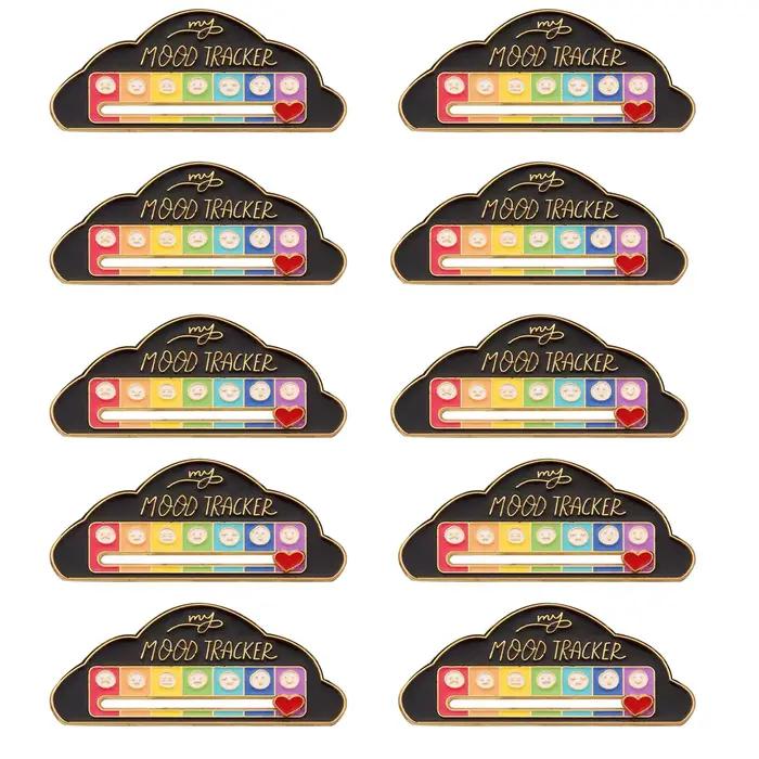 10 pièces mes broches de batterie sociale pour femmes hommes broche d'expression de Conversion d'hum