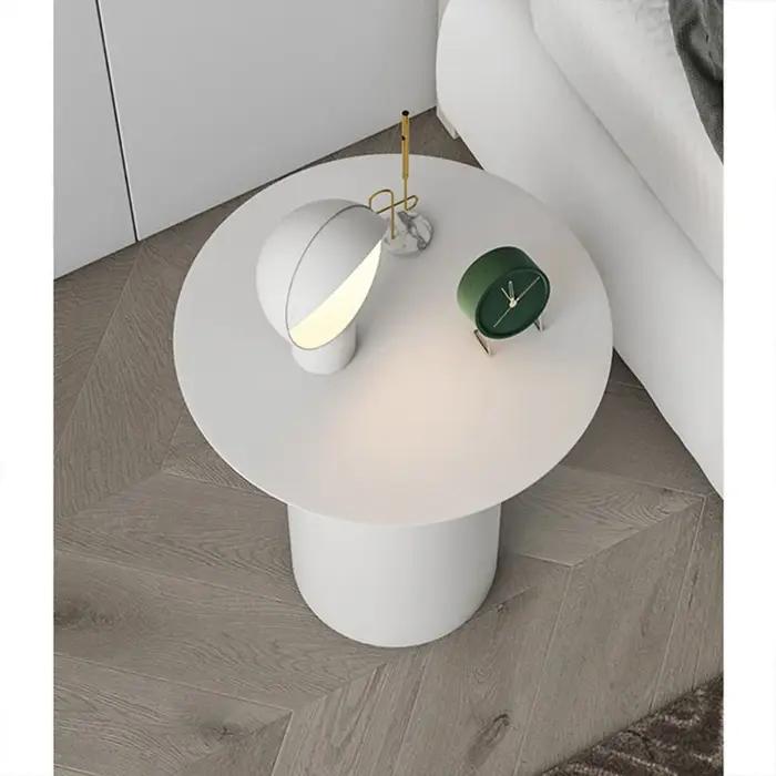 Table d'appoint ronde en fer de style nordique, luxe minimaliste, pour salon, coin de lit, plateau,
