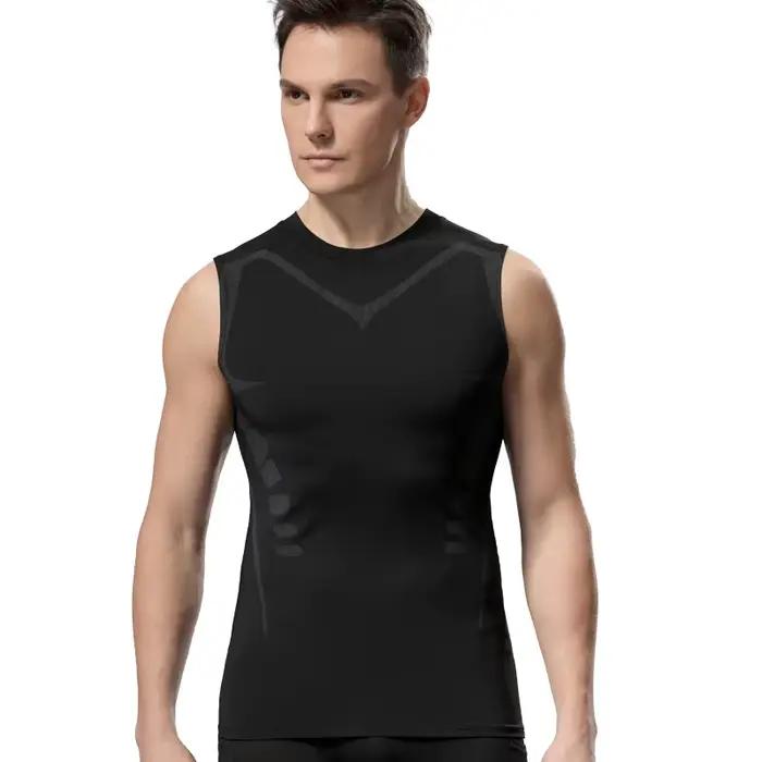 Débardeur Compression Homme - Chemise Gymnastique Sans Manches Fitness Musculation