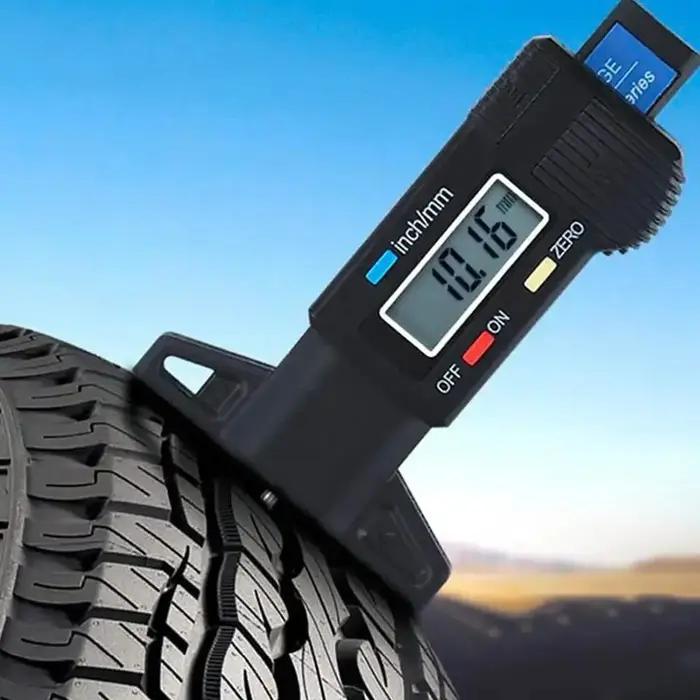 Jauge de profondeur numérique LCD pour voiture, jauge de profondeur de bande de roulement, outil de