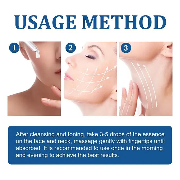 Sérum hydratant à l'acide hyaluronique pour le visage, essence de rétrécissement des pores, éclaircissant, lifting, soins de la peau, 100ml