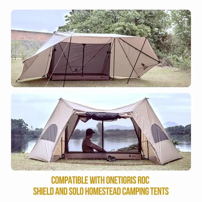 Tente intérieure extérieur OneTigris maille - Abri camping 1 personne étanche - Sol baignoire randonnée survie chasse