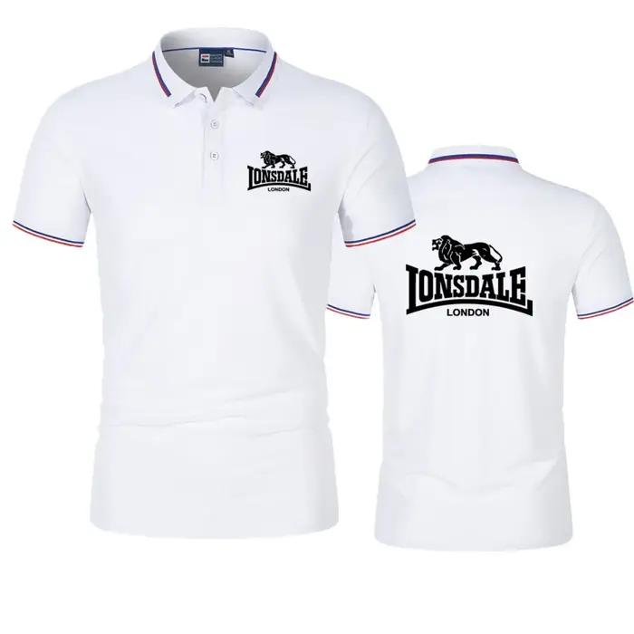LONSDALE Polo à manches courtes pour hommes, nouveau haut décontracté de style streetwear d'été pour