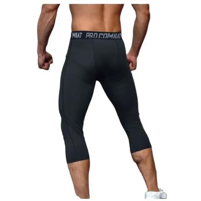 Short compression 3/4 homme - Fitness course à pied - Séchage rapide survêtement sport