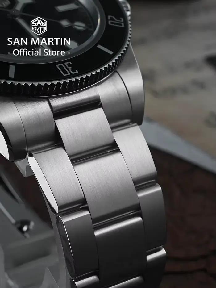 San Martin – montre de plongée rétro de luxe pour hommes, 40mm BB58, NH35, automatique, mécanique, s