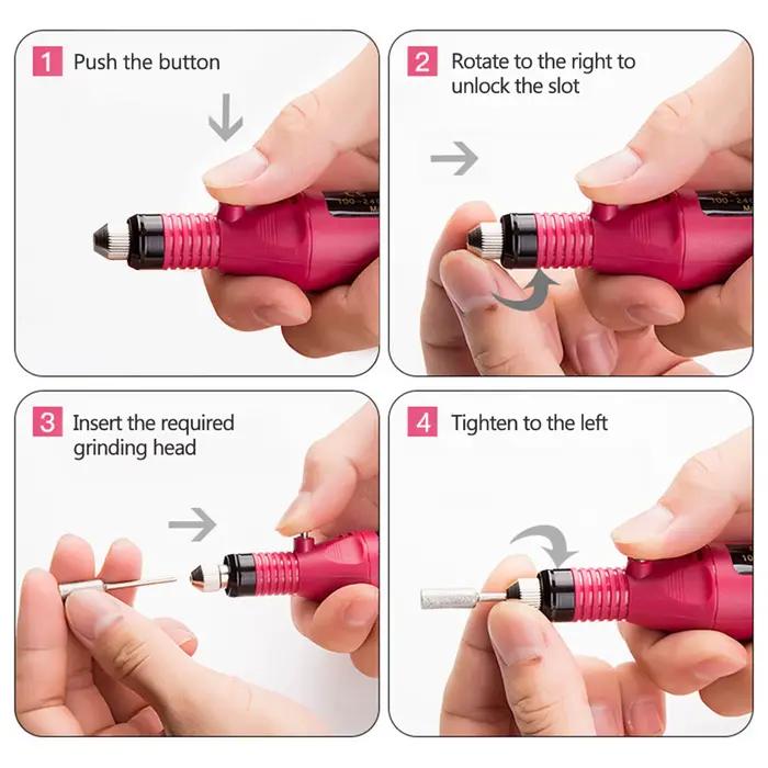 LULAA forte fonction perceuse à ongles ensemble ponceuse à ongles électrique Gel dissolvant de verni