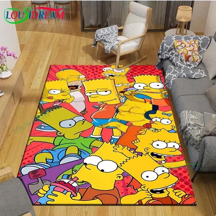 Tapis imprimé des Simpson résistant pour extérieur et intérieur décoration chambre à coucher cadeau occassions spéciales