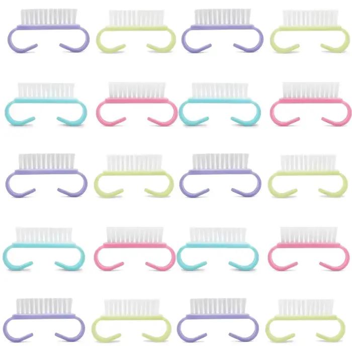10/20/50/100 pièces poignée Grip Brosse À Ongles GIslande Livres Brosses À Ongles Nettoyant Épurateu